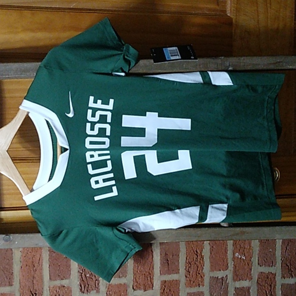 Girls Nike Dri-Fit green Lacrosse Jersey NWT